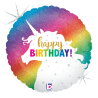 Globo Americano 9 Glitter Unicorn Birthday