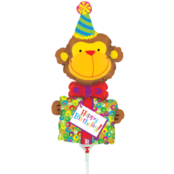 Globo MINI SHAPE 14 Birthday Monkey