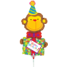 Globo MINI SHAPE 14 Birthday Monkey